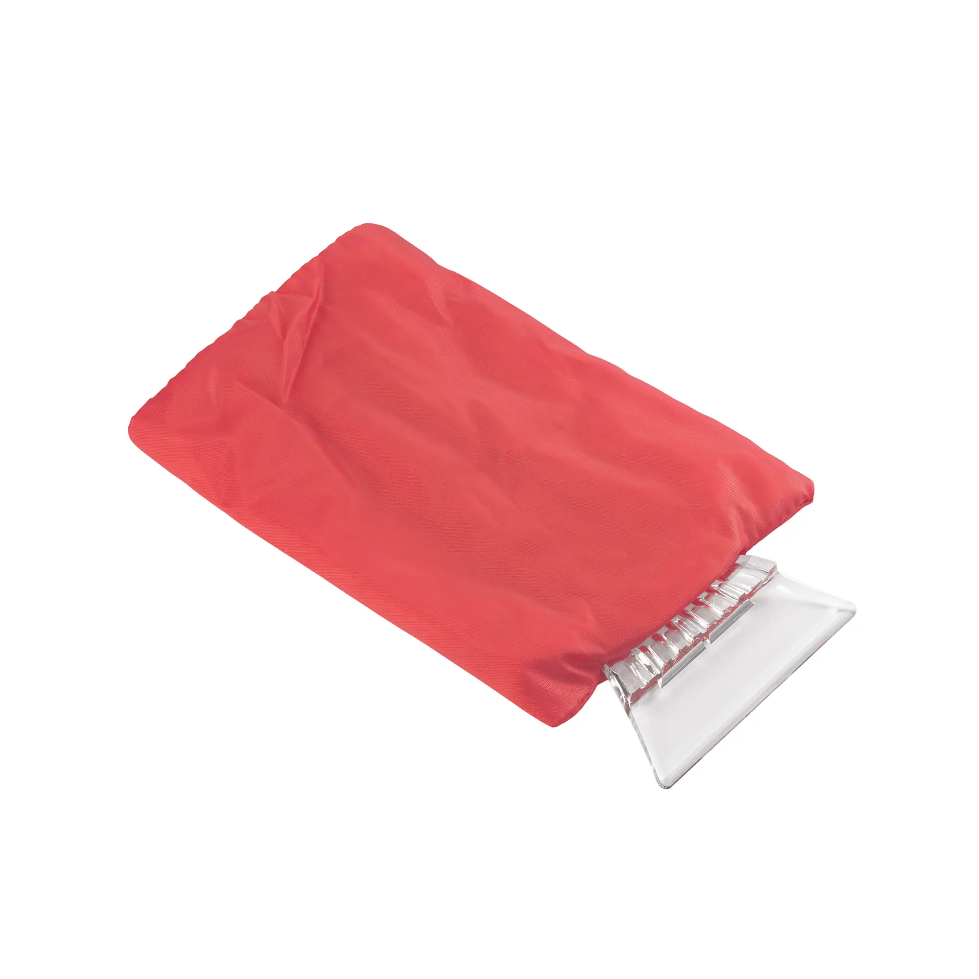 Скребок-варежка автомобильный, красный / красный