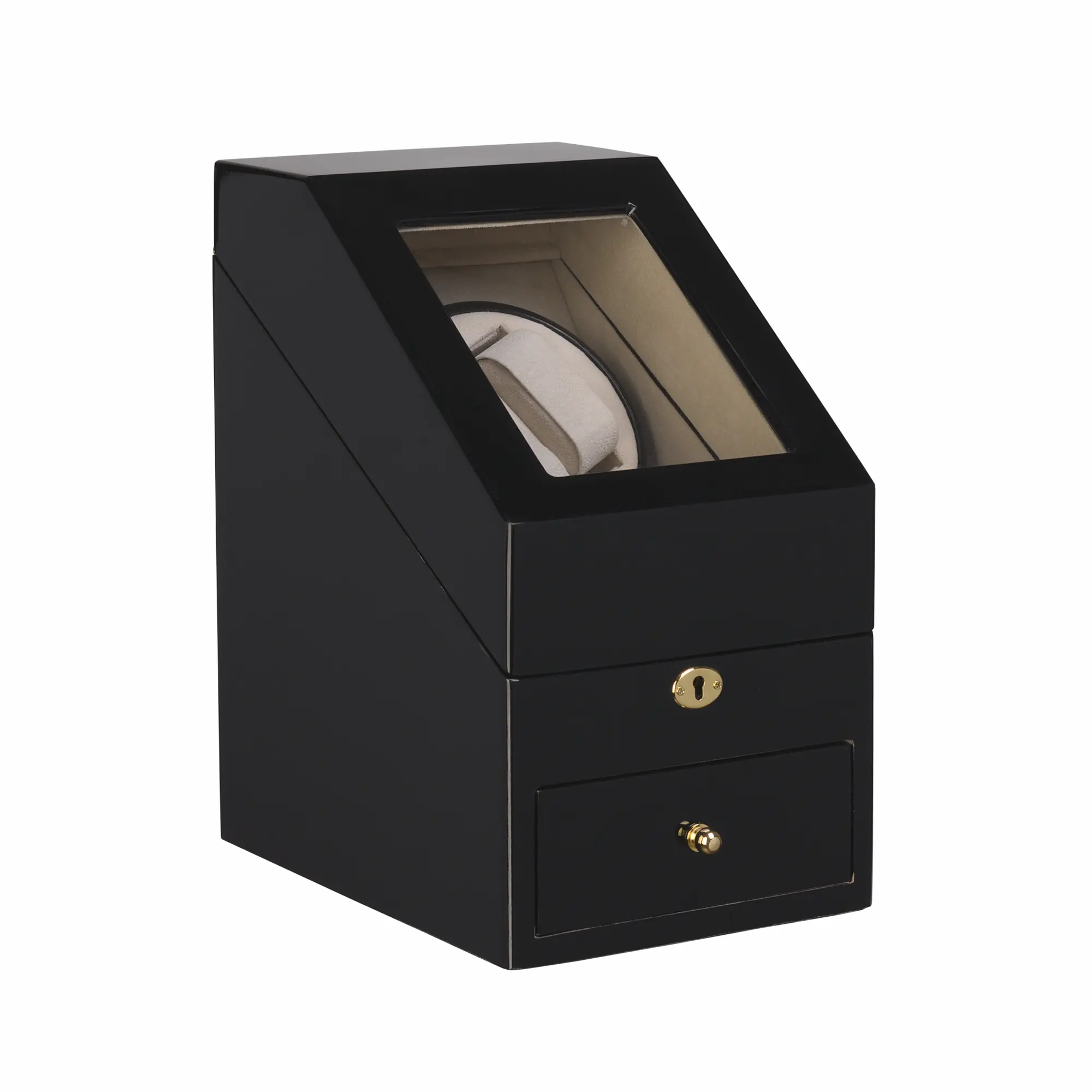 Шкатулка для часов с подзаводом / черный