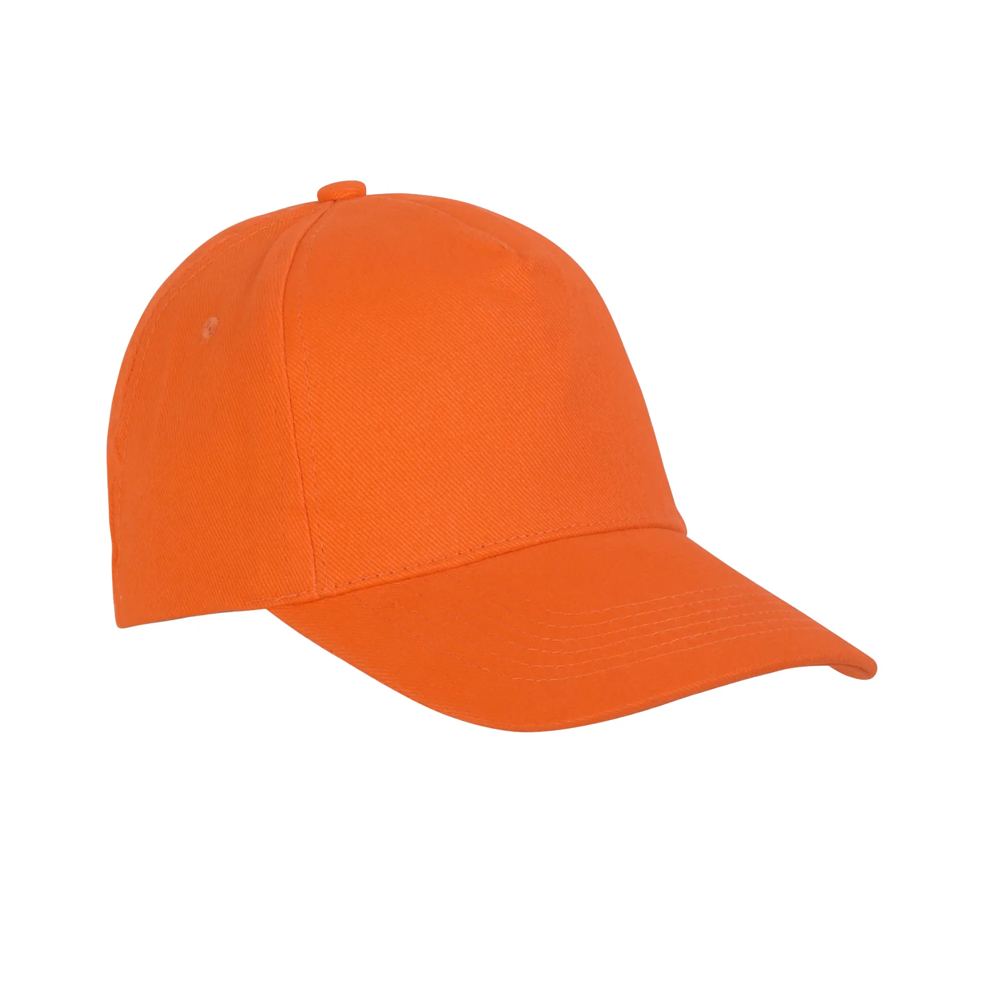 Бейсболка, 5 клиньев, хлопок с начесом, 250 г/м2 / оранжевый