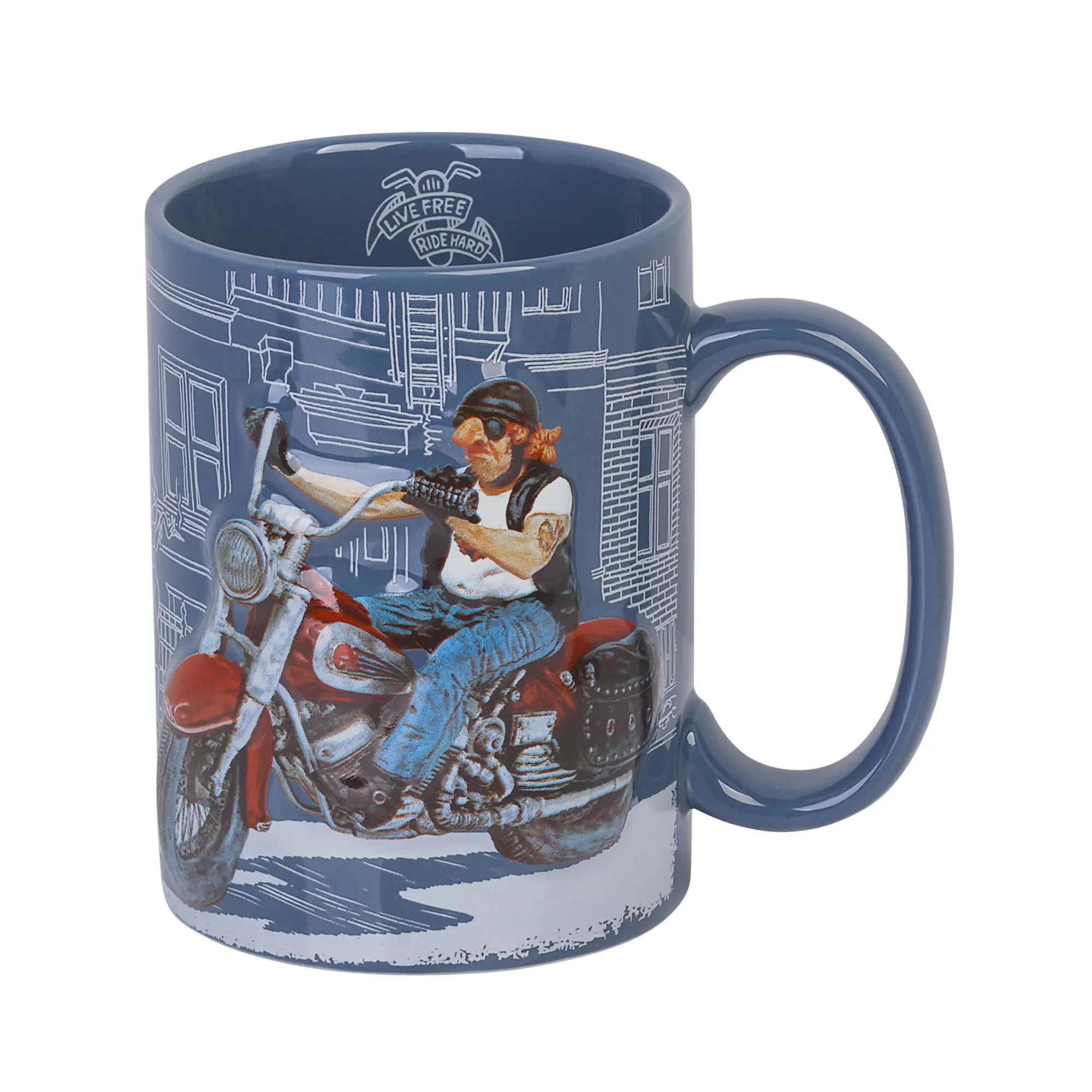 Кружка "Байкер" / синий