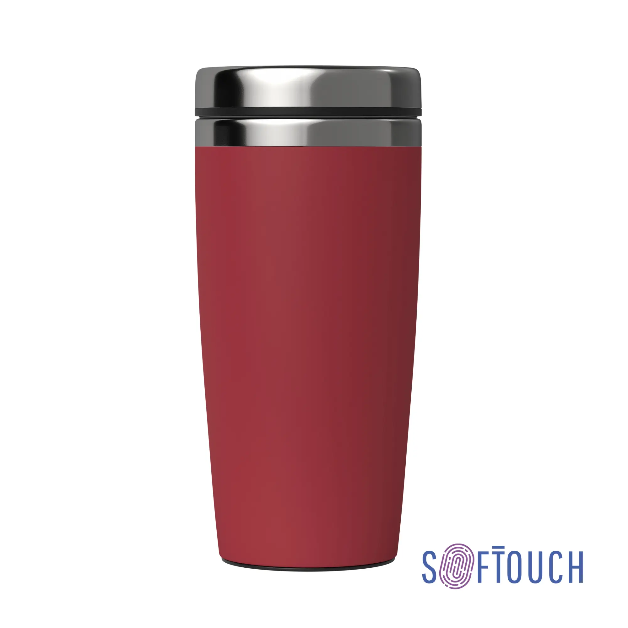 Термостакан "Эльбрус" 400 мл, покрытие soft touch / красный