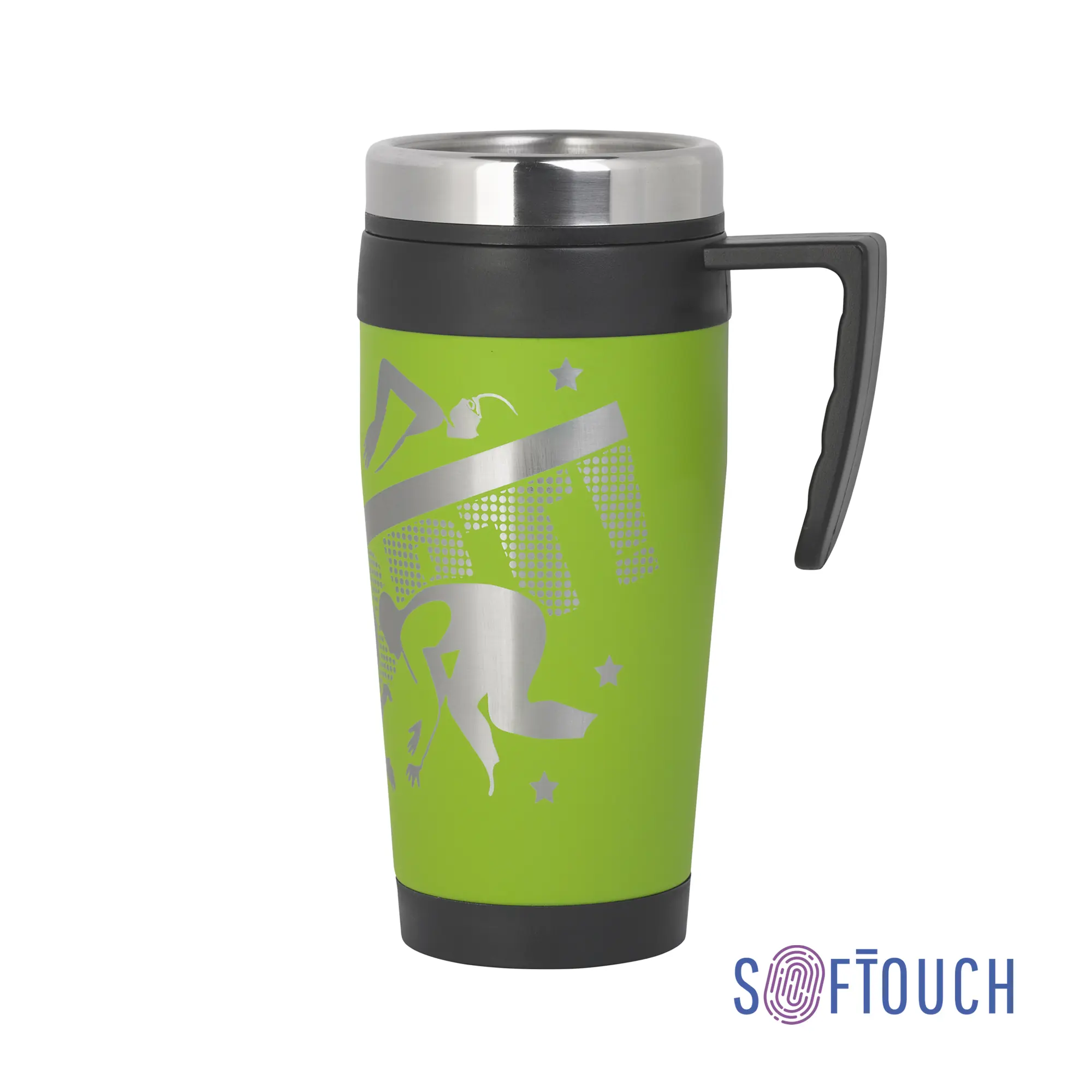 Термокружка "Австралия", зеленое яблоко с гравировкой по окружности "Вперед на спорт" / зеленое яблоко