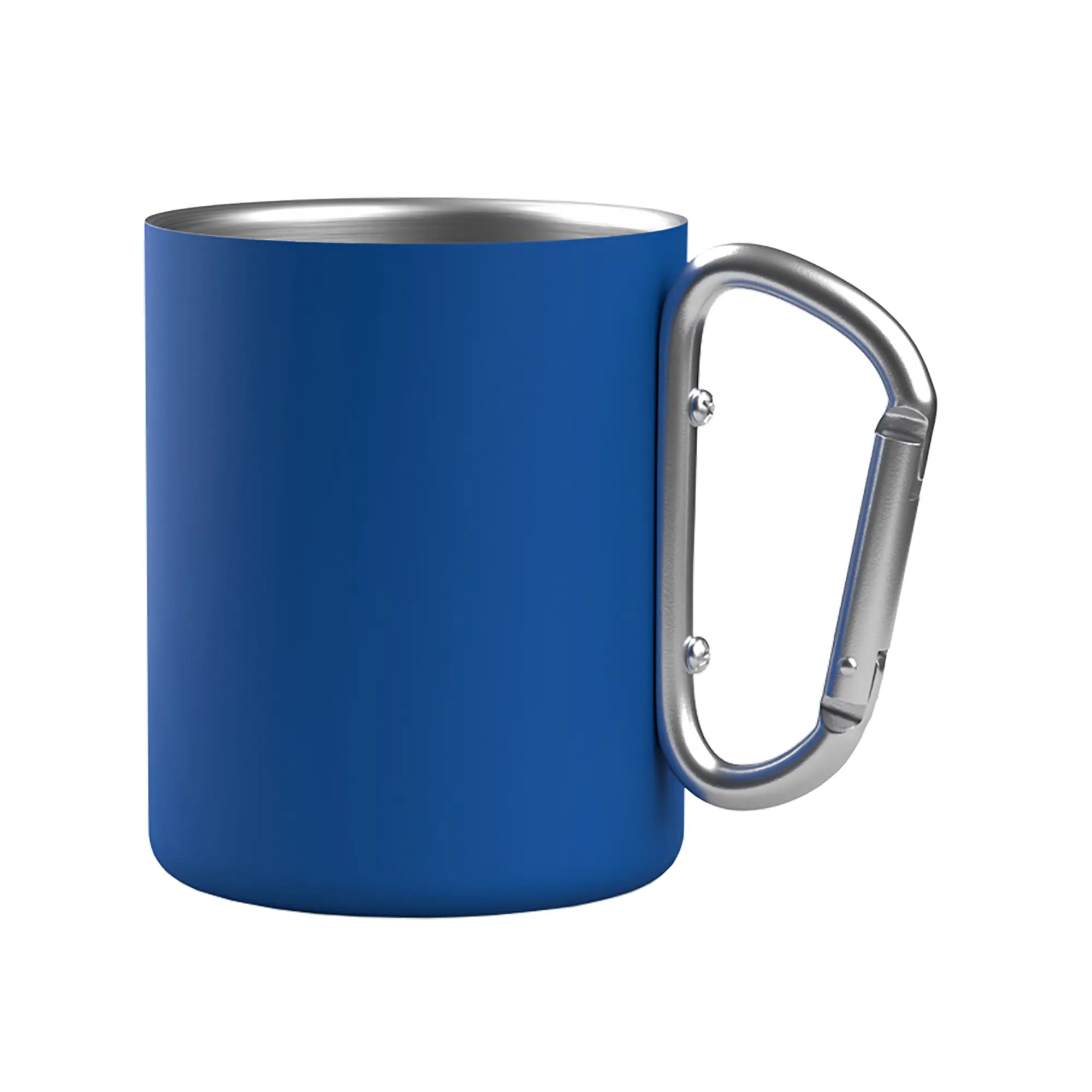 Кружка с карабином "Юта" 300 мл, покрытие soft touch / синий