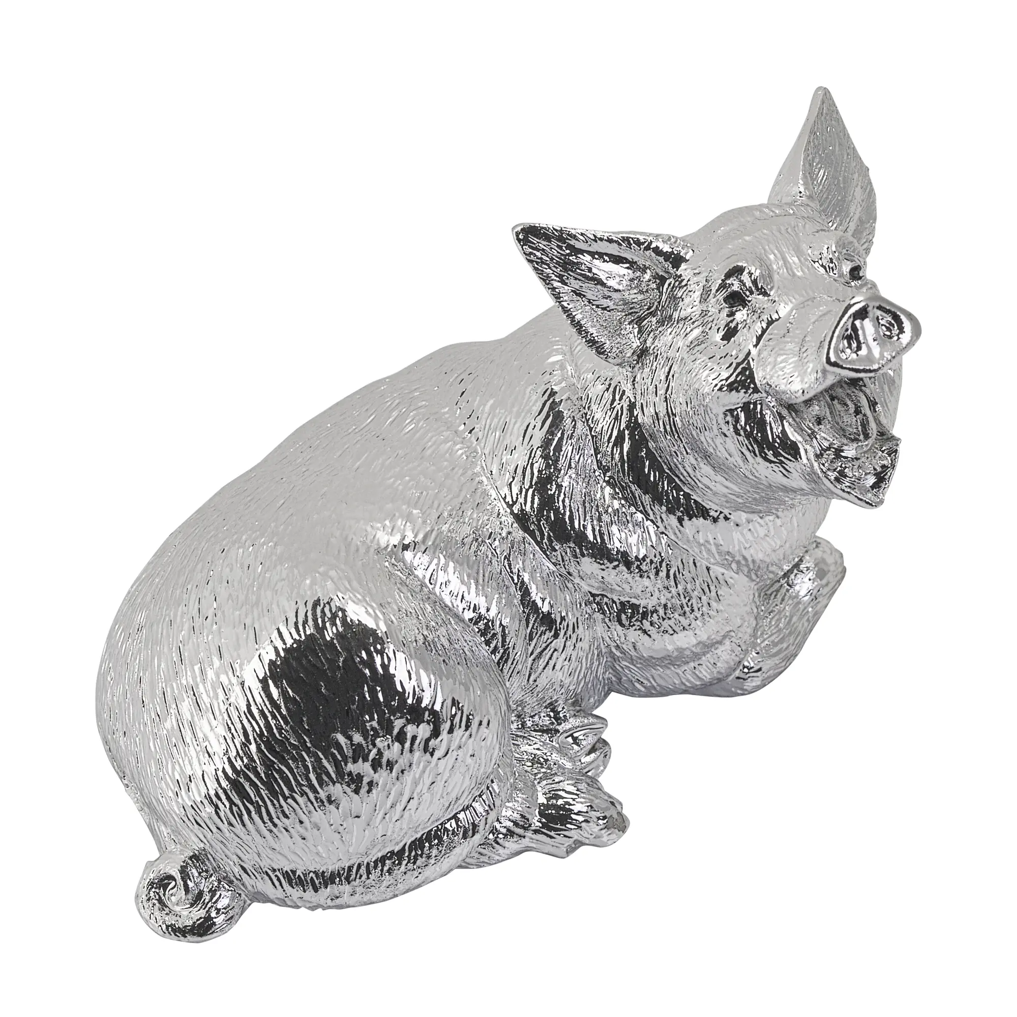 Статуэтка "Поросёнок" / серебристый