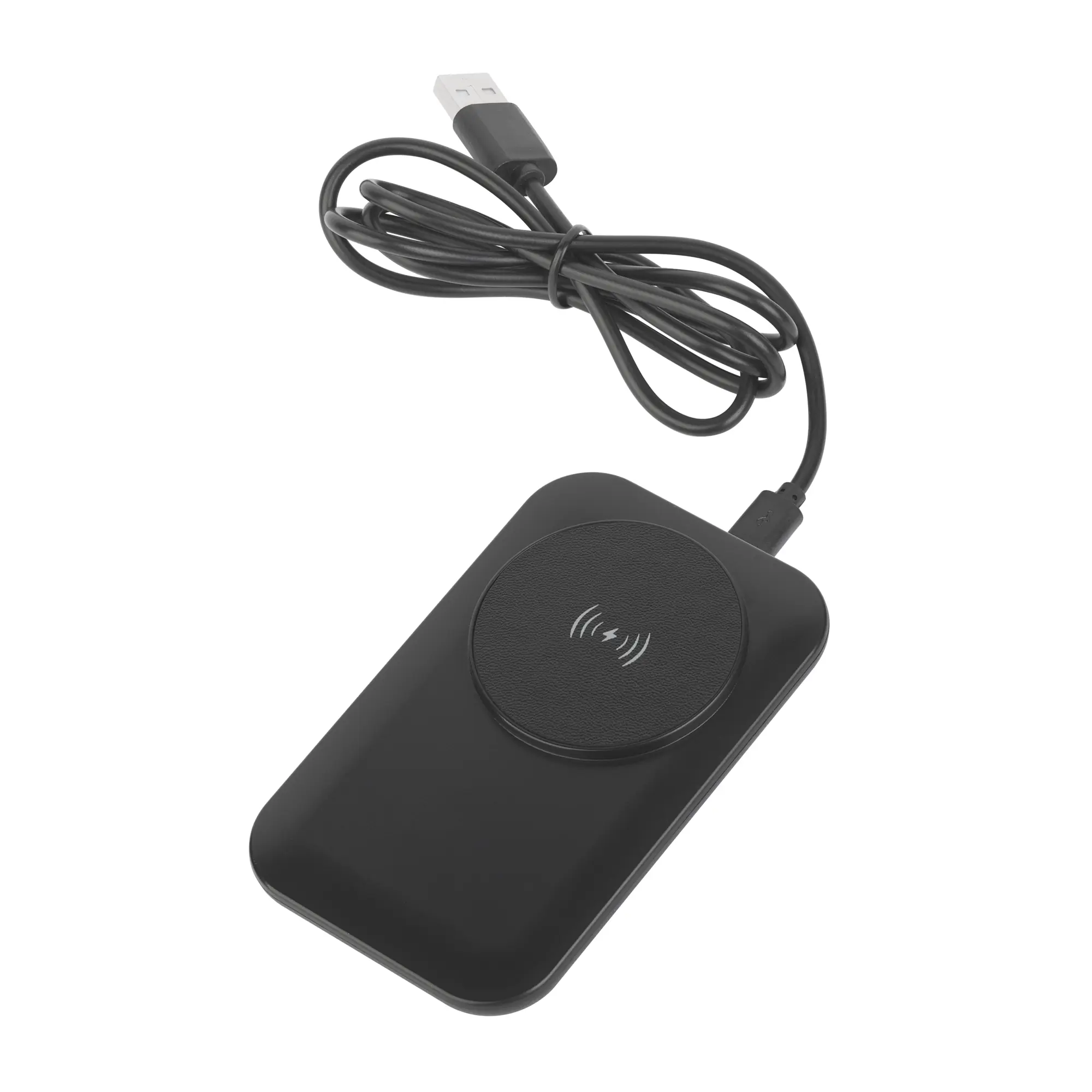 Настольное беспроводное зарядное устройство "Moonlight" c подсветкой логотипа / черный