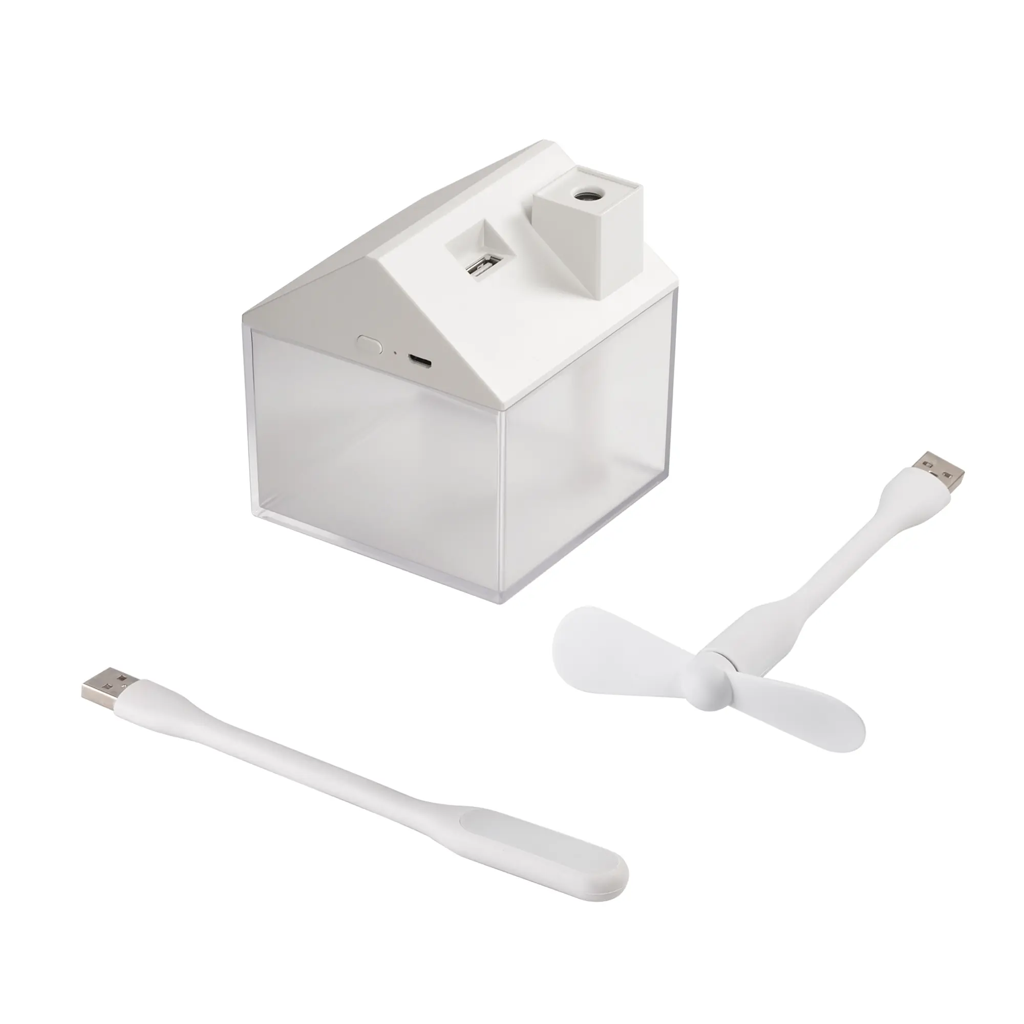 Увлажнитель воздуха "Sweet home" c лампой и вентилятором / белый