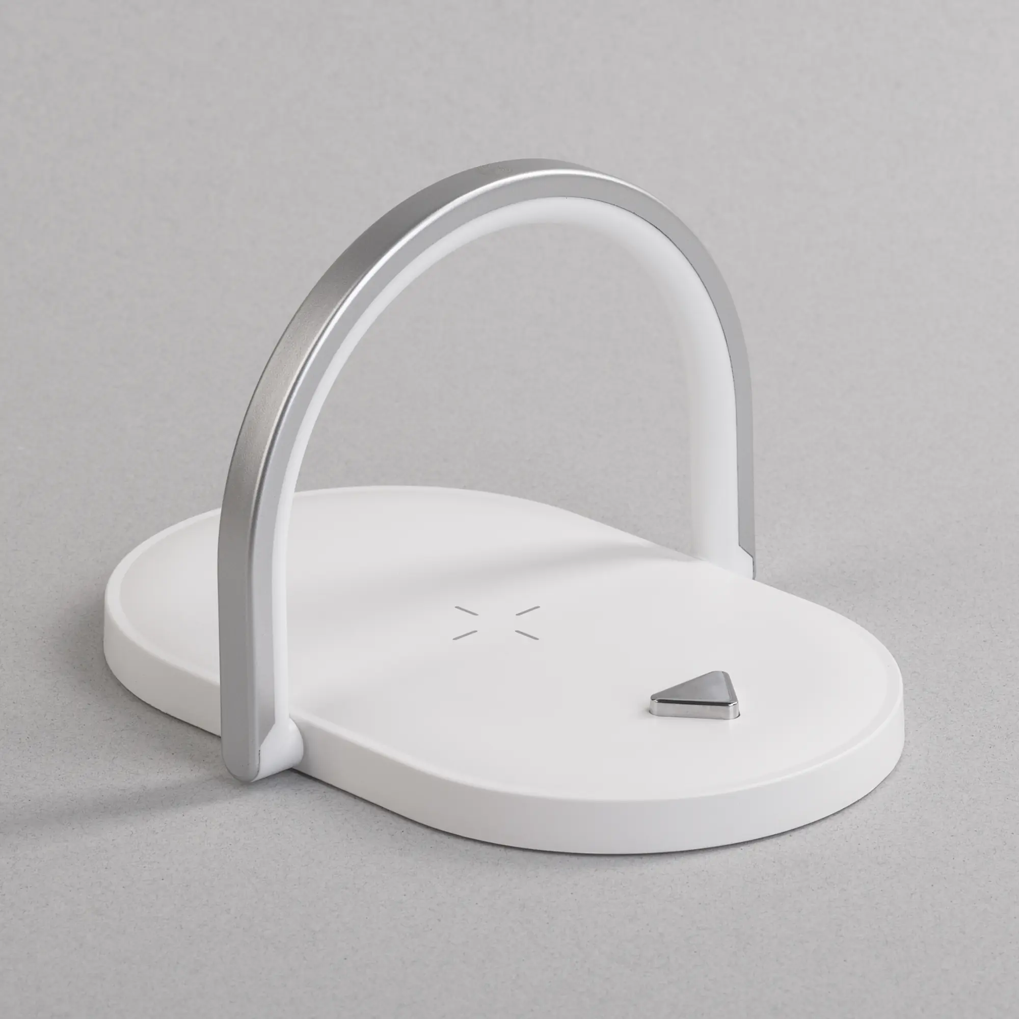 Лампа складная с беспроводным (15W) зарядным устройством "Sky Light" / белый с серым