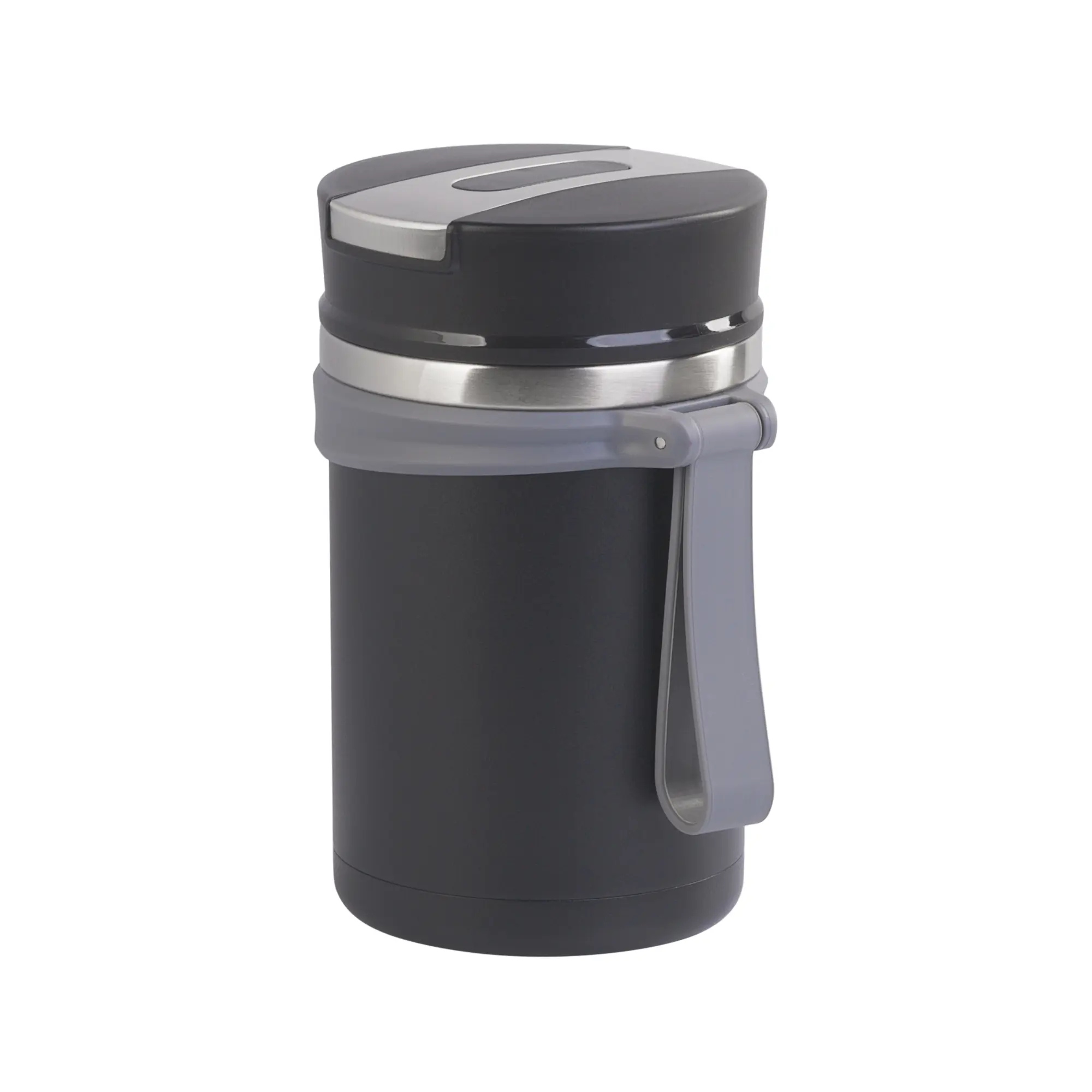 Термос для еды "Take away" 600 мл, покрытие пудра / черный