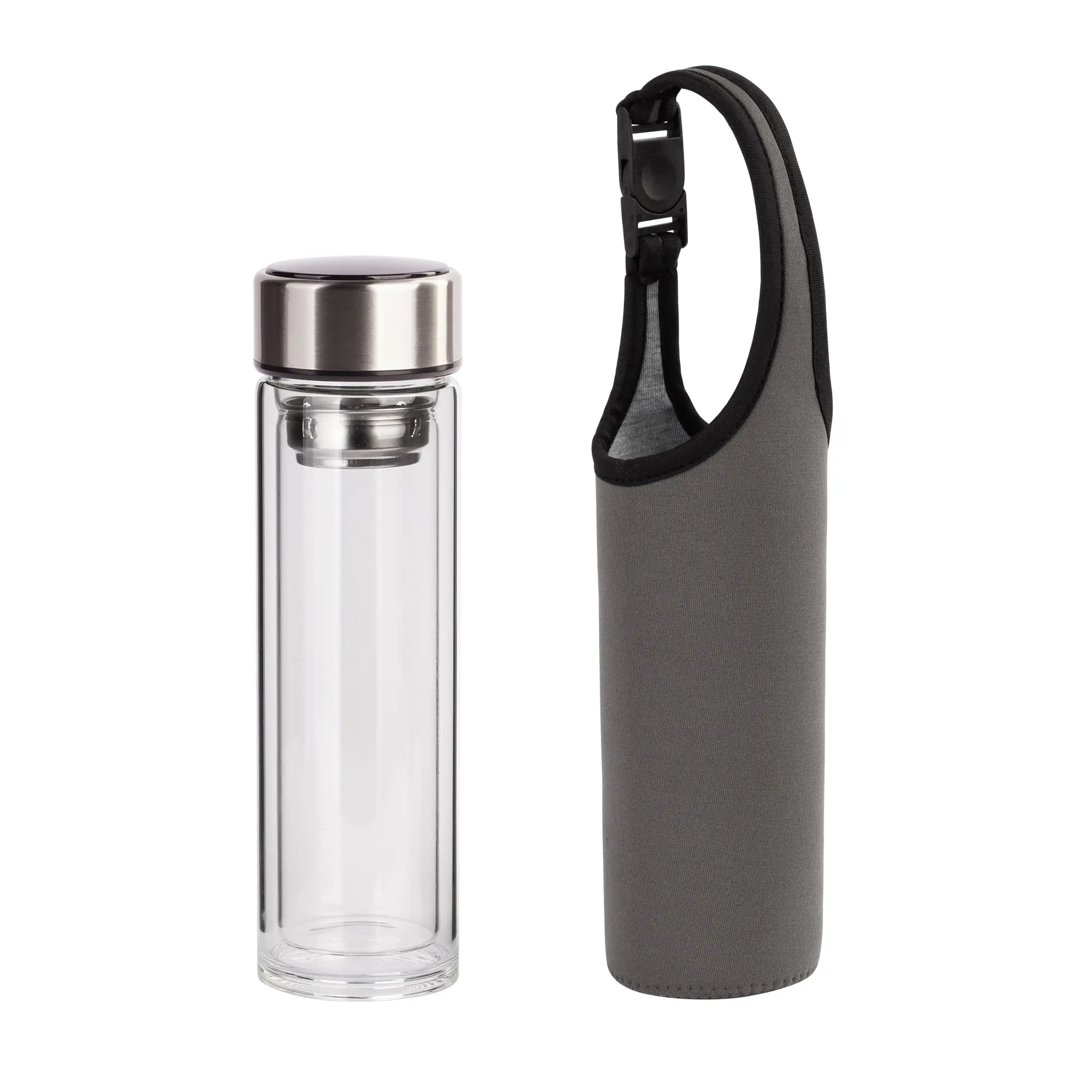 Заварочный термос "Остин" 320 мл в чехле / серый