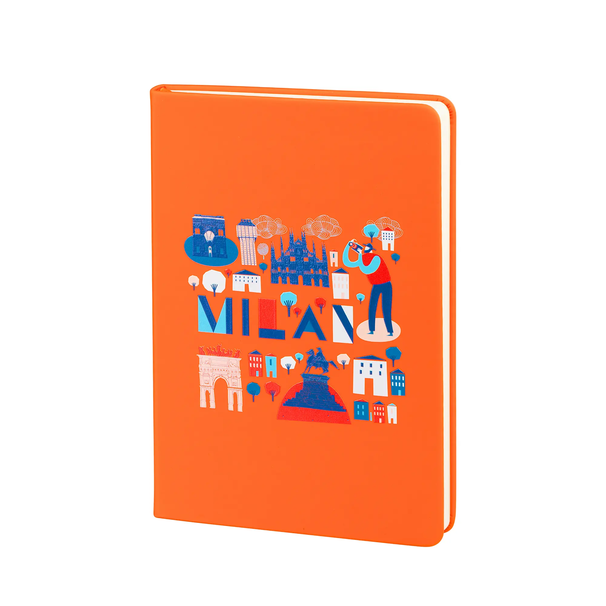 Ежедневник недатированный "Милан_Объекты", А5 / оранжевый
