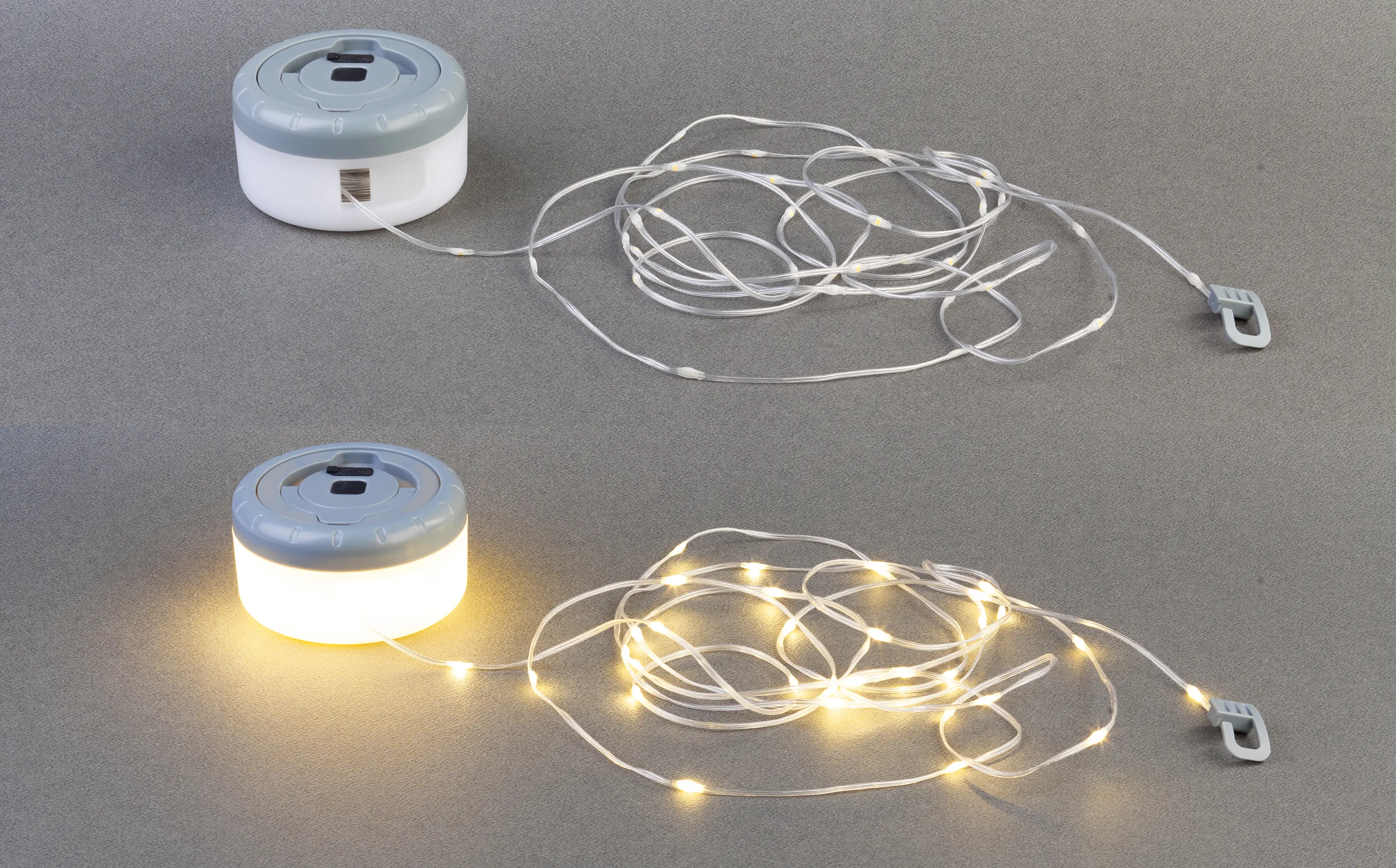 Фонарь-гирлянда "Twinkle" / серый с белым