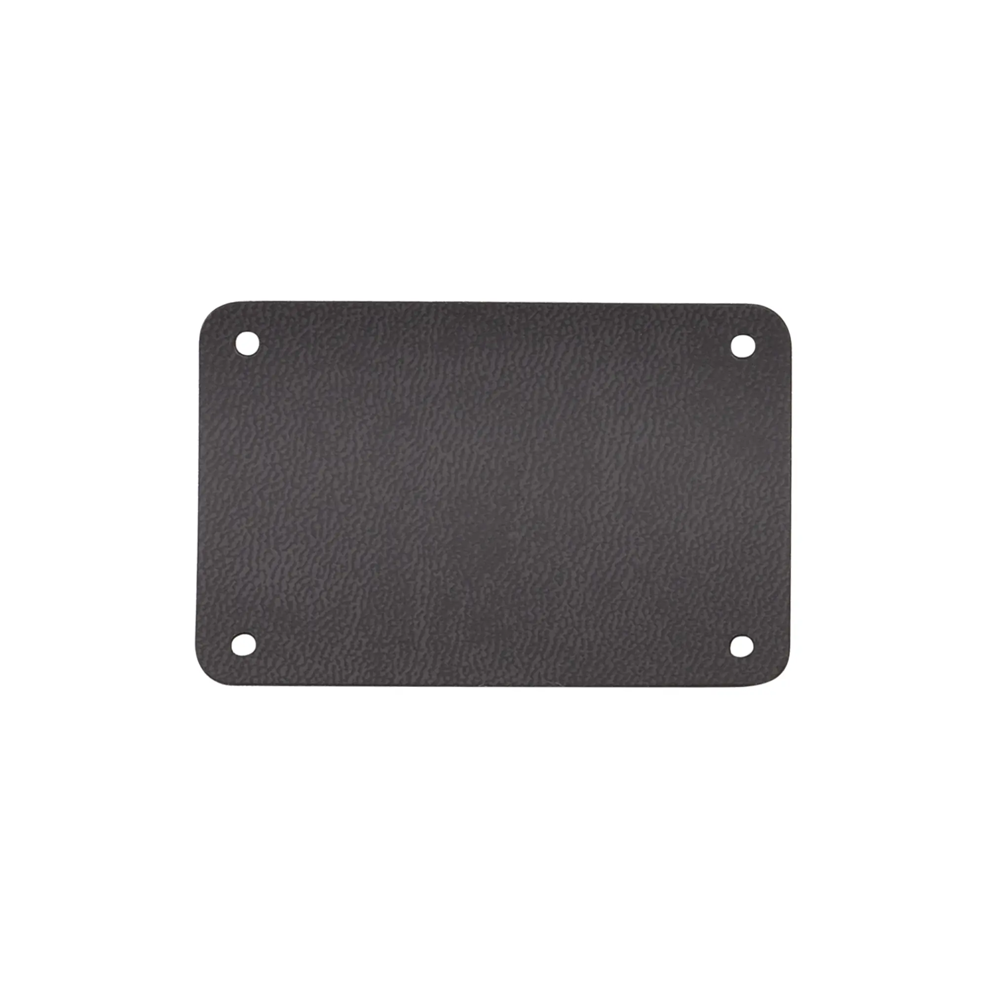 Шильд 4х6 см имитация кожи / темно-серый
